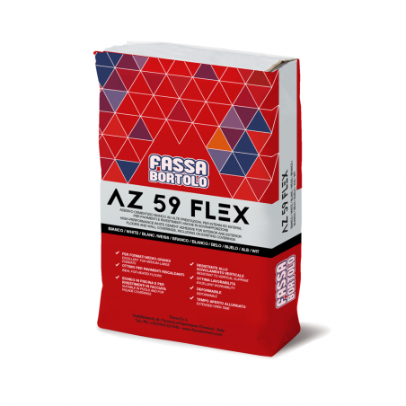 FASSA BORTOLO • AZ 59 FLEX Adesivo monocomponente per pavimenti e rivestimenti sia in esterno che...