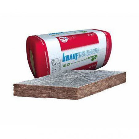 KNAUF INSULATION • MINERAL WOOL 32 ALU Pannello in lana minerale di vetro rivestito con carta...